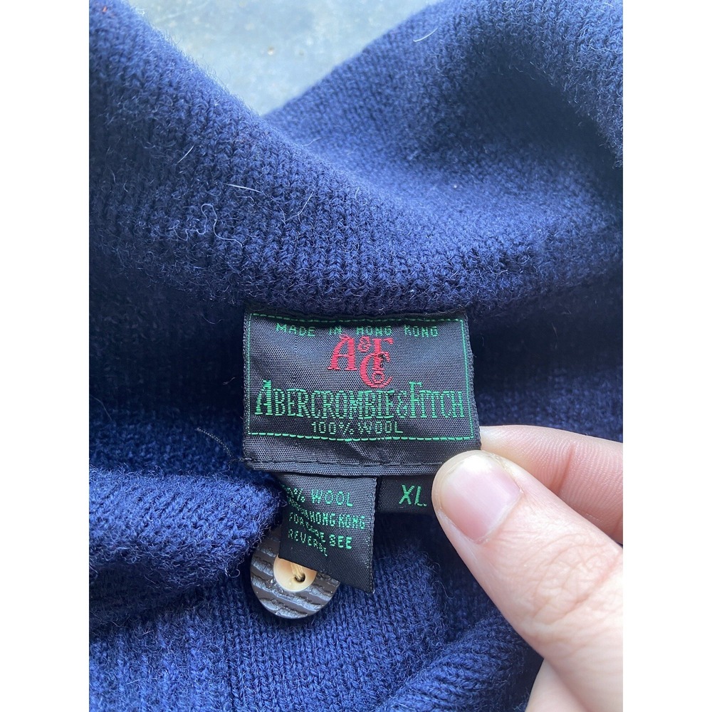 Beautiful Vintage 80s Abercrombie & Fitch 100% Wool Pullover Size Small - Picture 5 of 7
